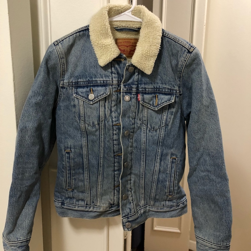 Levi’s sherpa denim trucker jacket